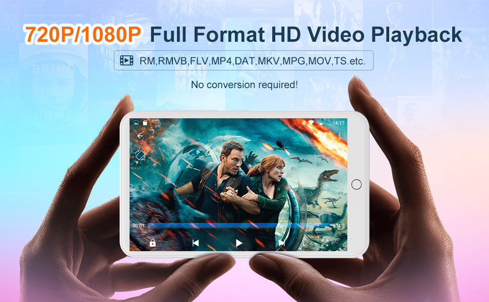 MECHEN MP3 Player – Android 9.0 with Bluetooth, WiFi & Streaming App Support (512GB Max)