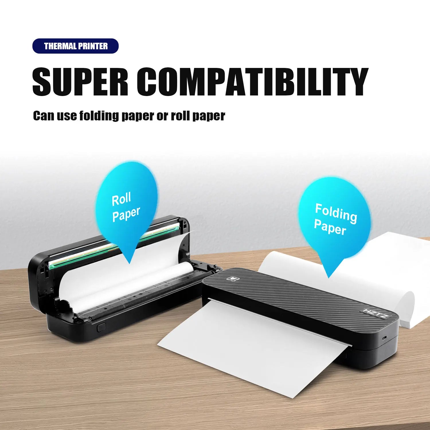 Portable A4 Thermal Printer – Inkless Bluetooth Printing for PDF, Word & Excel Documents