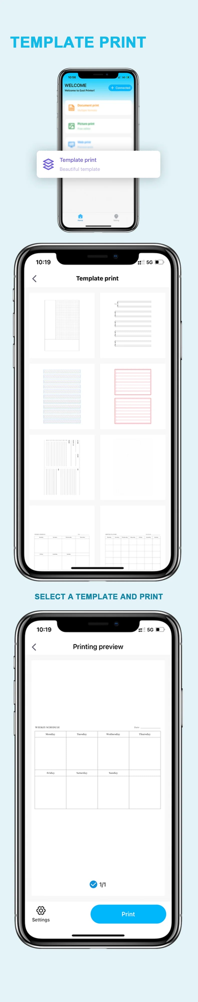 Portable A4 Thermal Printer – Inkless Bluetooth Printing for PDF, Word & Excel Documents