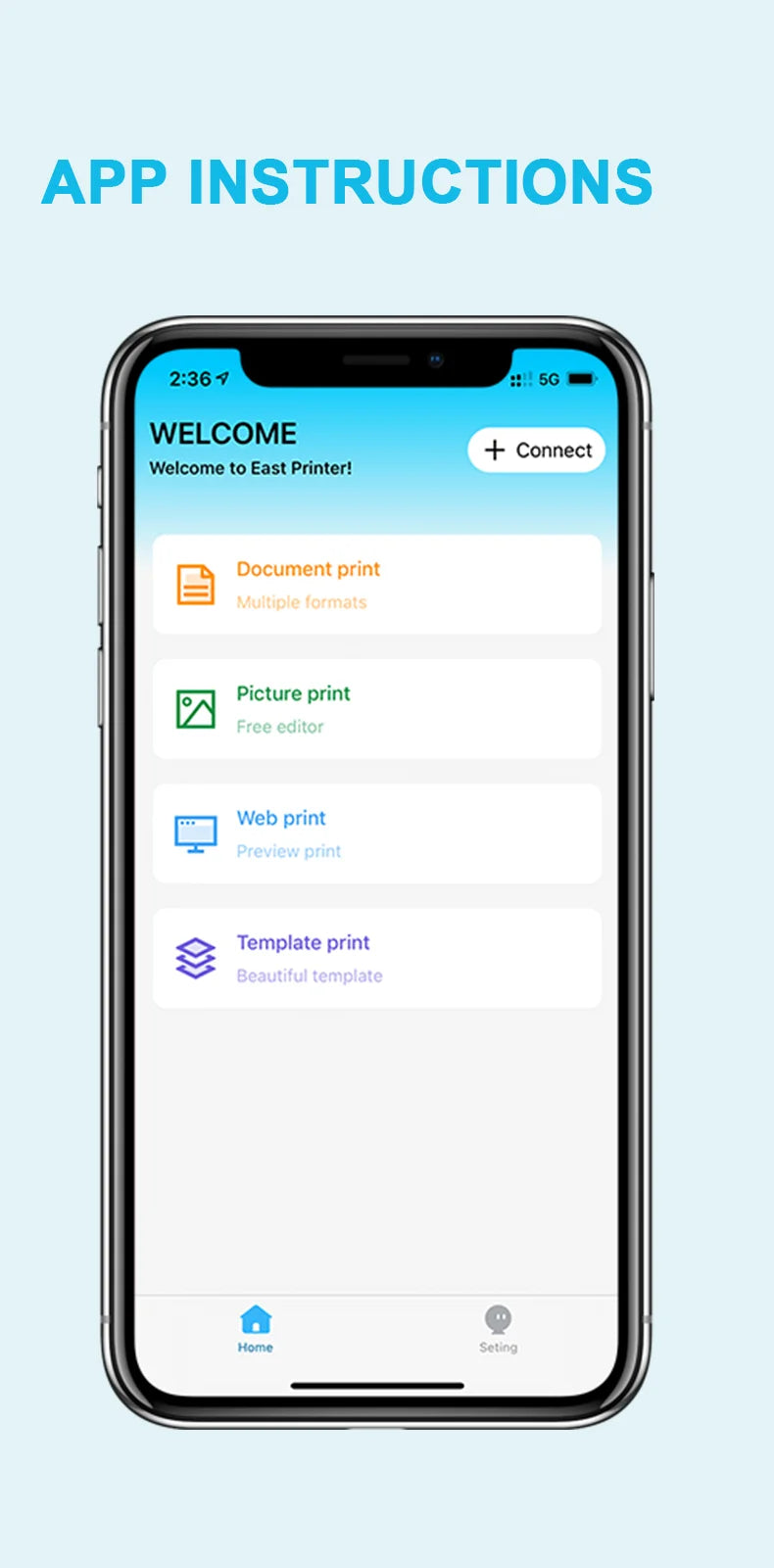 Portable A4 Thermal Printer – Inkless Bluetooth Printing for PDF, Word & Excel Documents