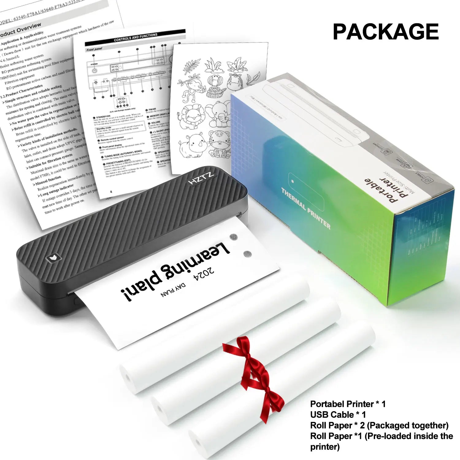 Portable A4 Thermal Printer – Inkless Bluetooth Printing for PDF, Word & Excel Documents
