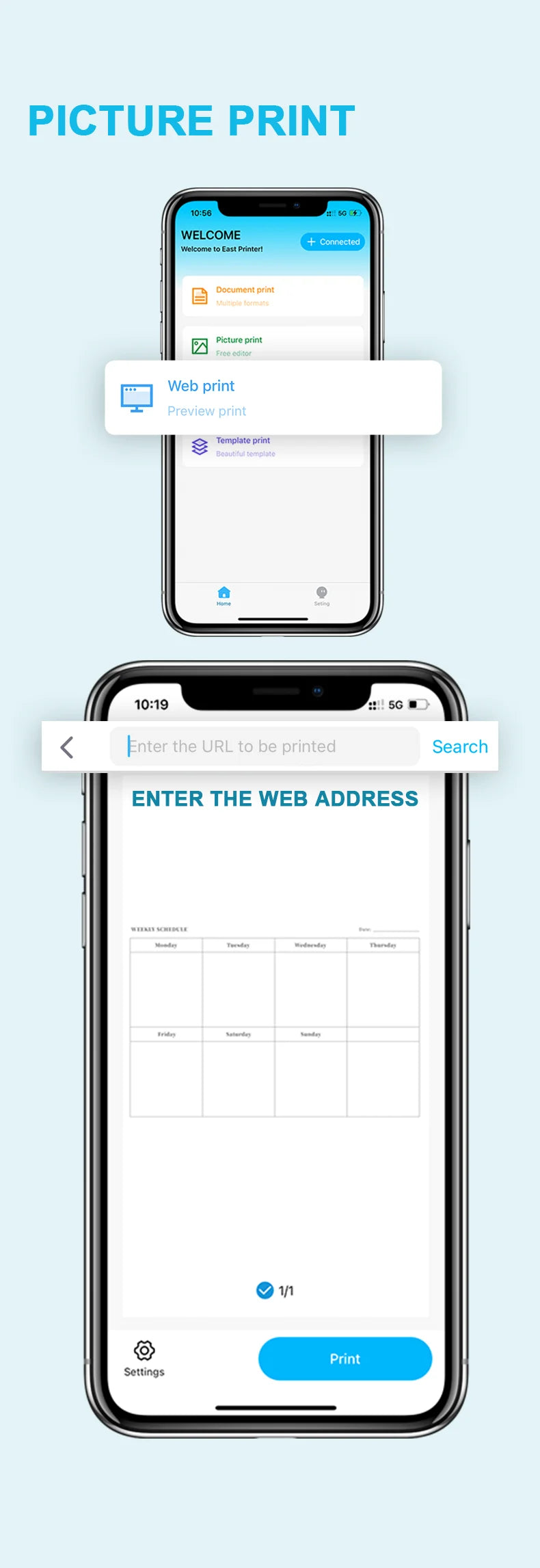 Portable A4 Thermal Printer – Inkless Bluetooth Printing for PDF, Word & Excel Documents