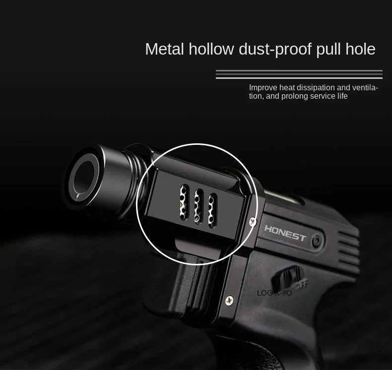 Windproof Jet Flame Torch Lighter – Outdoor BBQ & Camping Gadget for Men