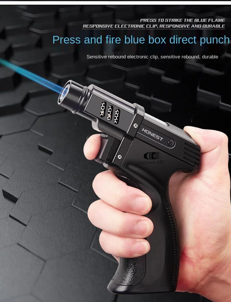 Windproof Jet Flame Torch Lighter – Outdoor BBQ & Camping Gadget for Men