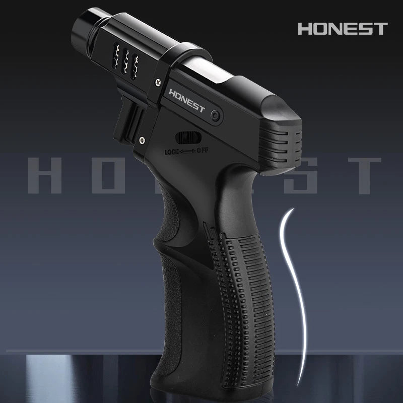 Windproof Jet Flame Torch Lighter – Outdoor BBQ & Camping Gadget for Men