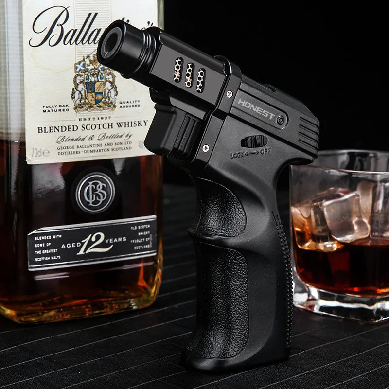 Windproof Jet Flame Torch Lighter – Outdoor BBQ & Camping Gadget for Men