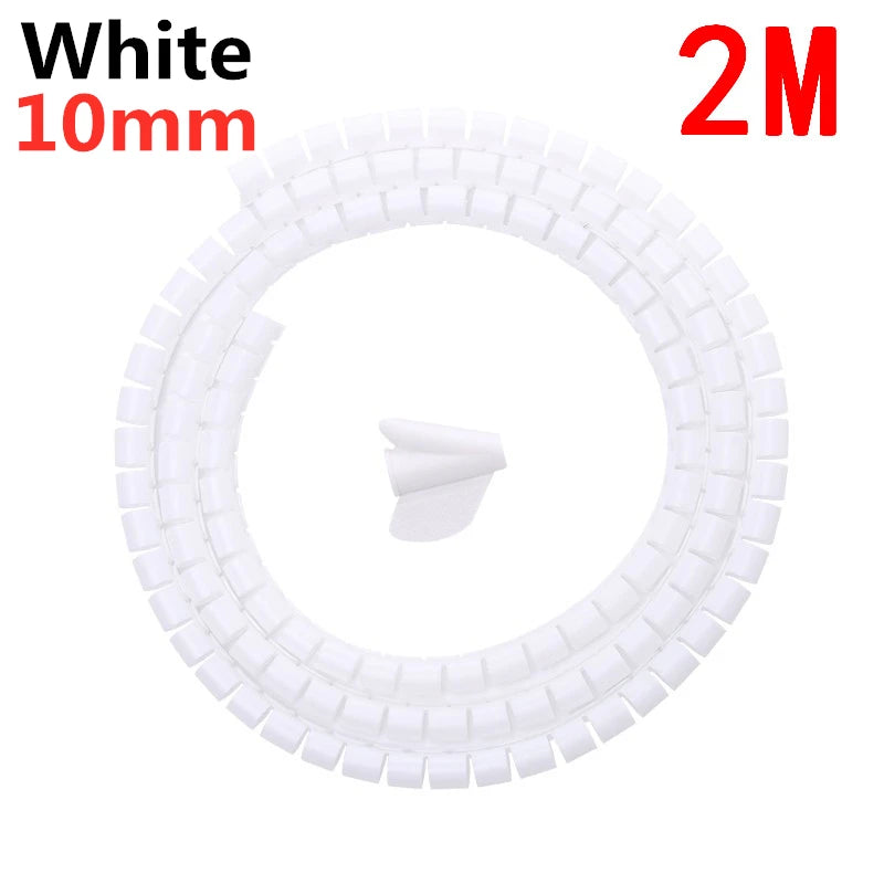 2M Spiral Cable Wire Protector – Flexible Cord Organizer Tube (16/10mm)