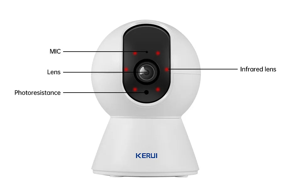 KERUI 5MP Tuya Mini WiFi IP Camera – Indoor Wireless CCTV with Auto Tracking