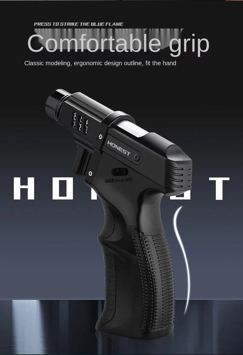 Windproof Jet Flame Torch Lighter – Outdoor BBQ & Camping Gadget for Men