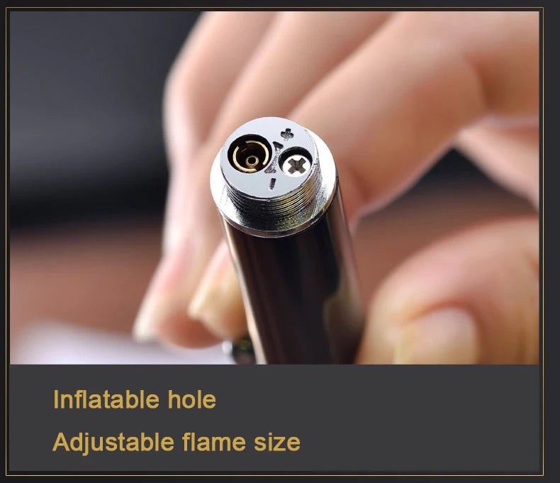 Ultra-Thin Metal Torch Lighter – Pen-Style Butane Jet Flame Gadget