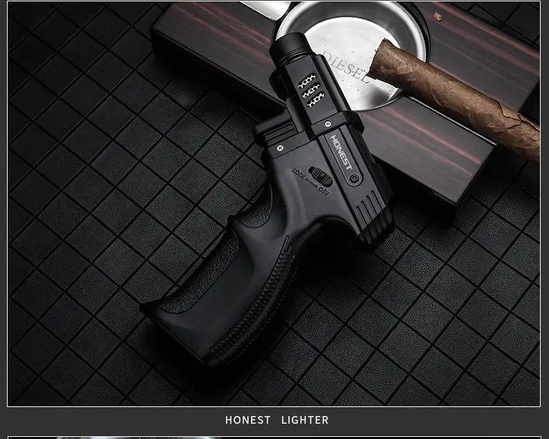 Windproof Jet Flame Torch Lighter – Outdoor BBQ & Camping Gadget for Men