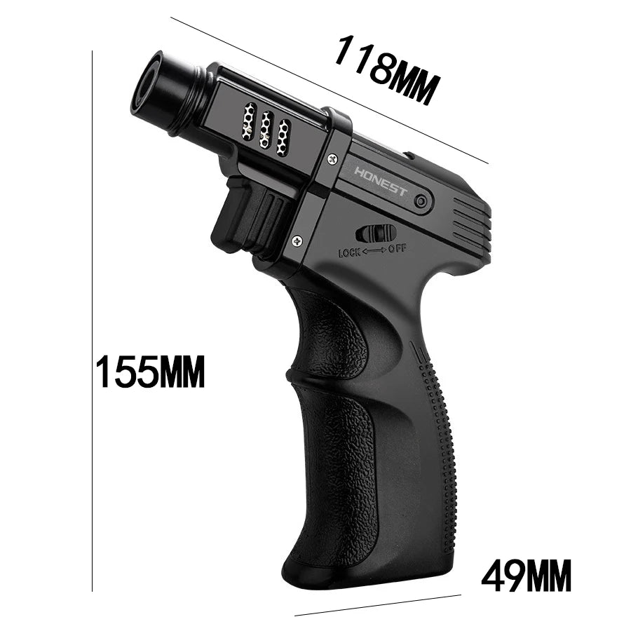 Windproof Jet Flame Torch Lighter – Outdoor BBQ & Camping Gadget for Men
