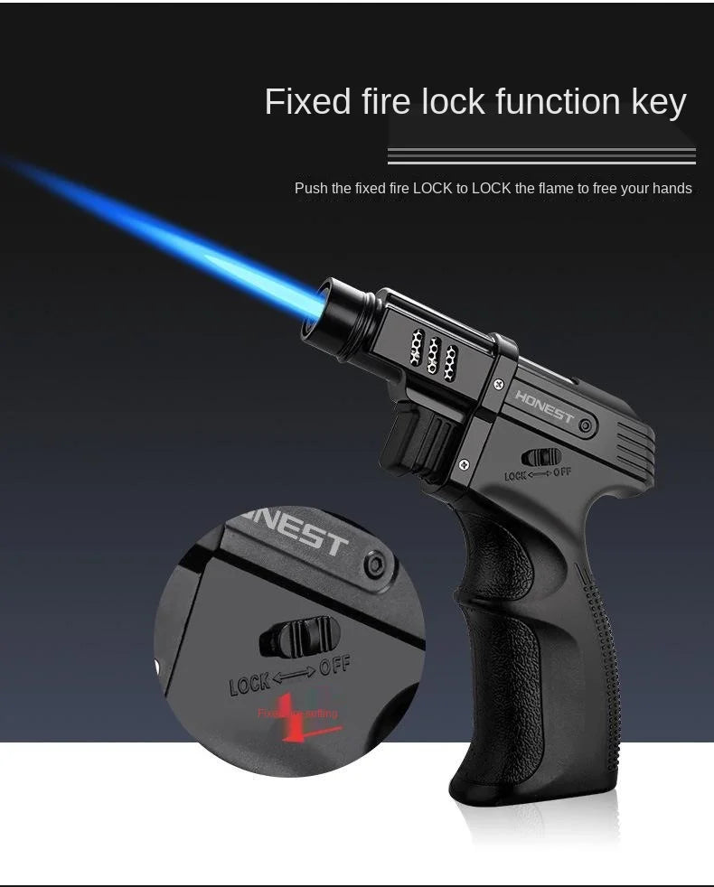 Windproof Jet Flame Torch Lighter – Outdoor BBQ & Camping Gadget for Men