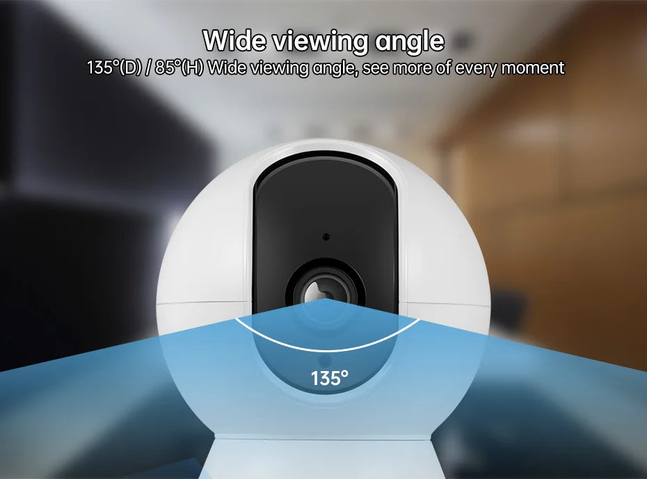 KERUI 5MP Tuya Mini WiFi IP Camera – Indoor Wireless CCTV with Auto Tracking