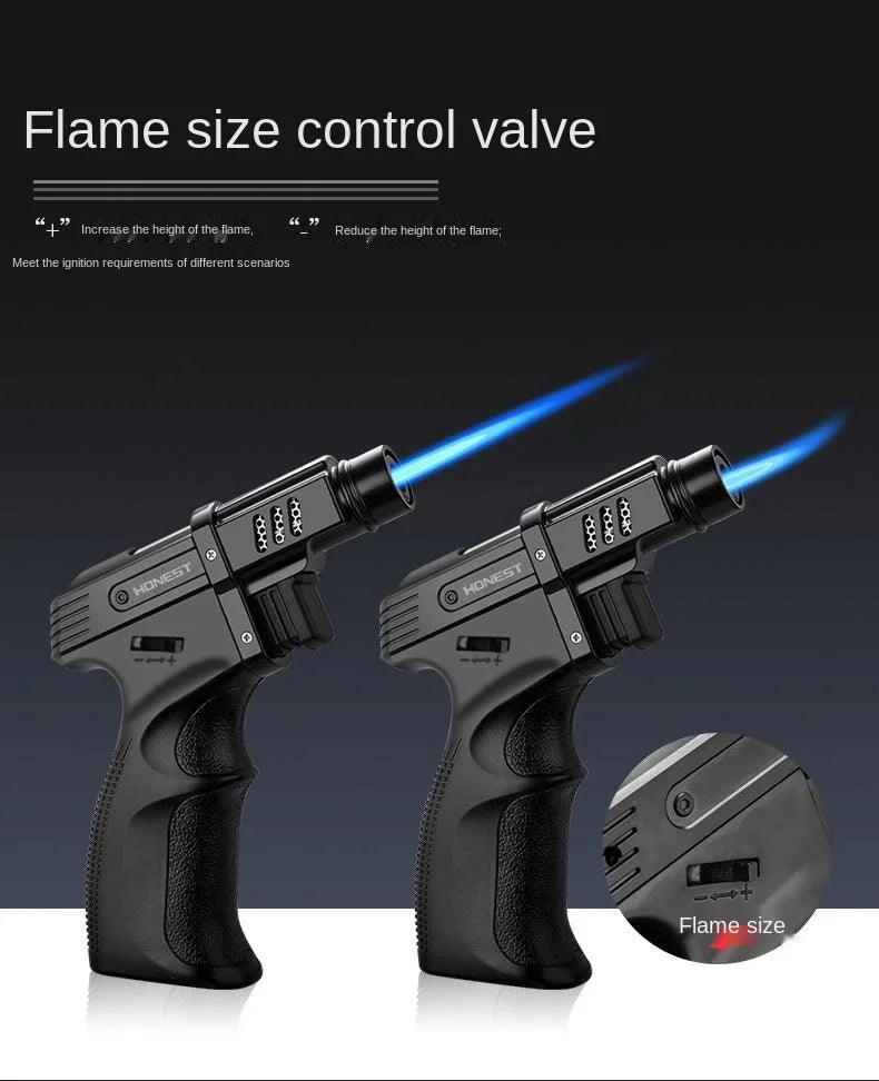 Windproof Jet Flame Torch Lighter – Outdoor BBQ & Camping Gadget for Men