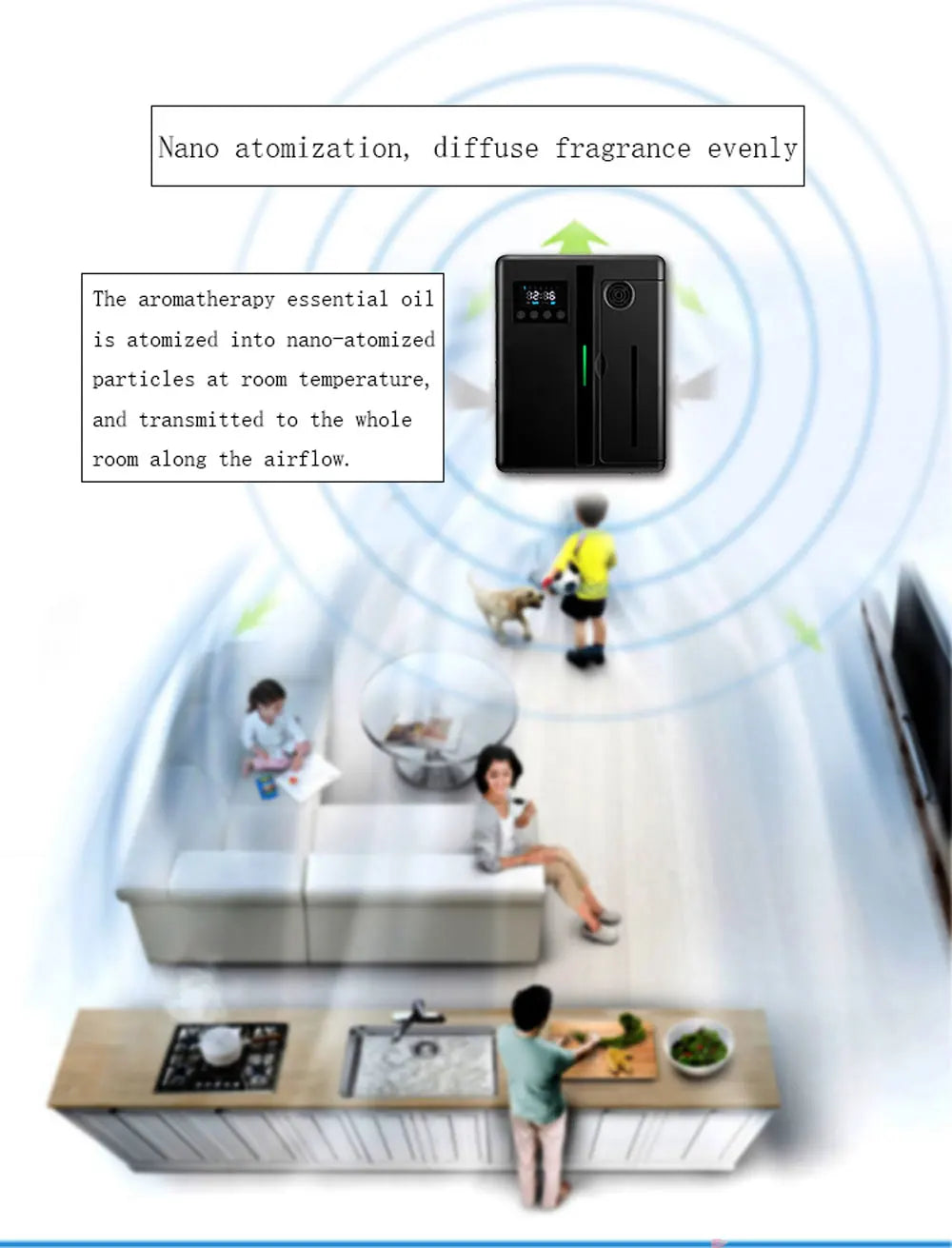 160ML Wall-Mounted Aroma Diffuser – Scent Machine with Fan for Hotel & Large Areas