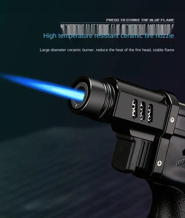 Windproof Jet Flame Torch Lighter – Outdoor BBQ & Camping Gadget for Men