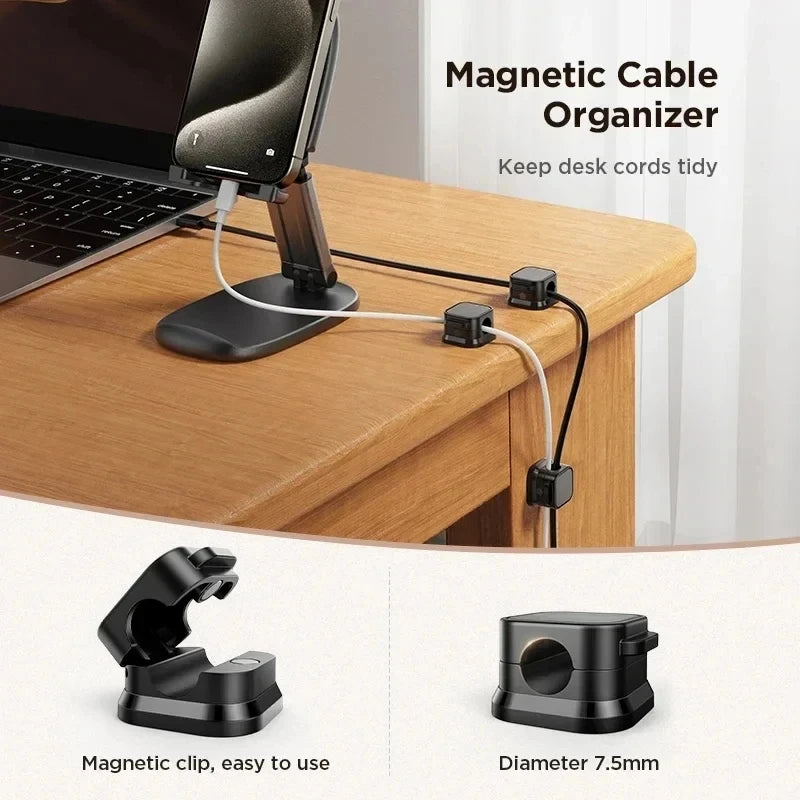 Magnetic Cable Clip – Adhesive Wire Organizer for Home & Office Desk Management