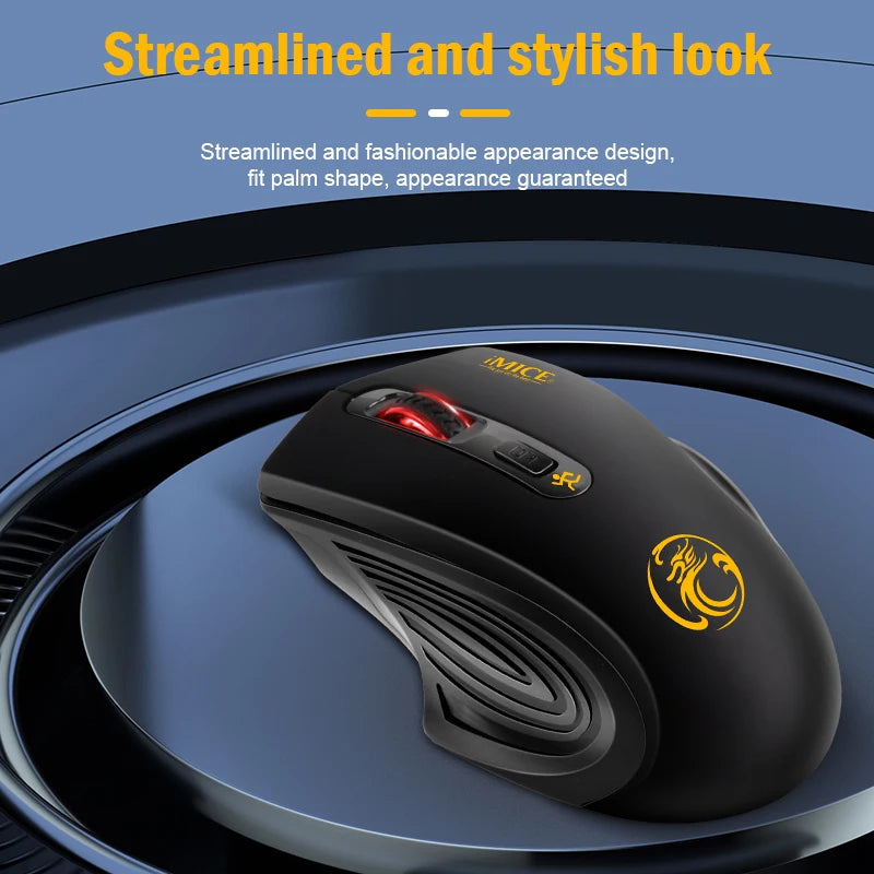 Wireless Silent Mouse – 3-Speed Adjustable for Office & Gaming