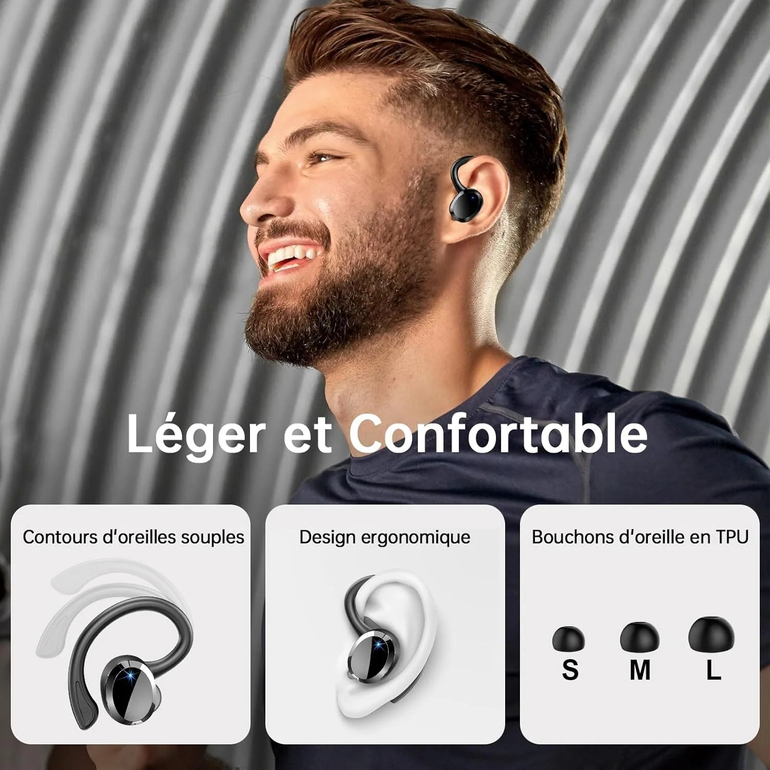 Bluetooth 5.3 Wireless Earbuds – 40H Waterproof Sport