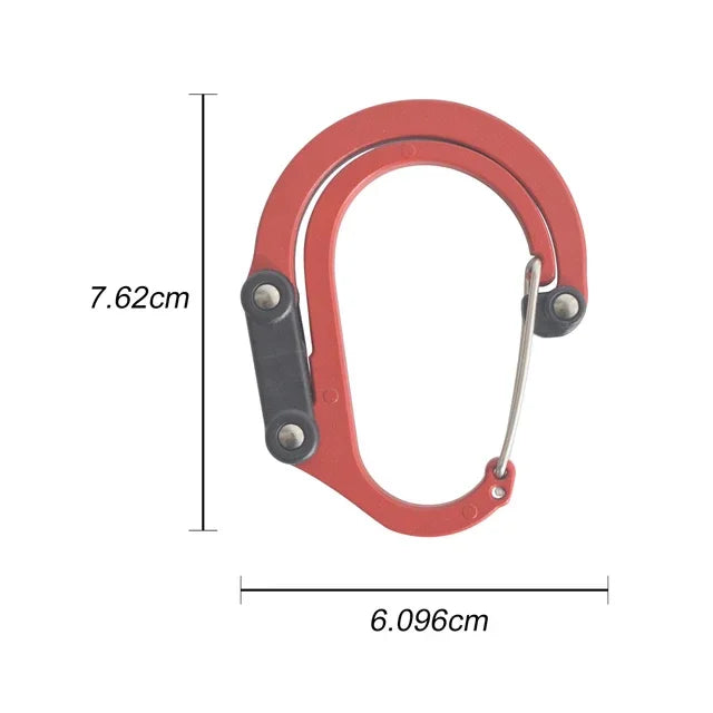 Hybrid Gear Clip Carabiner – Rotating Non-Locking Hook for Camping, Hiking & Travel