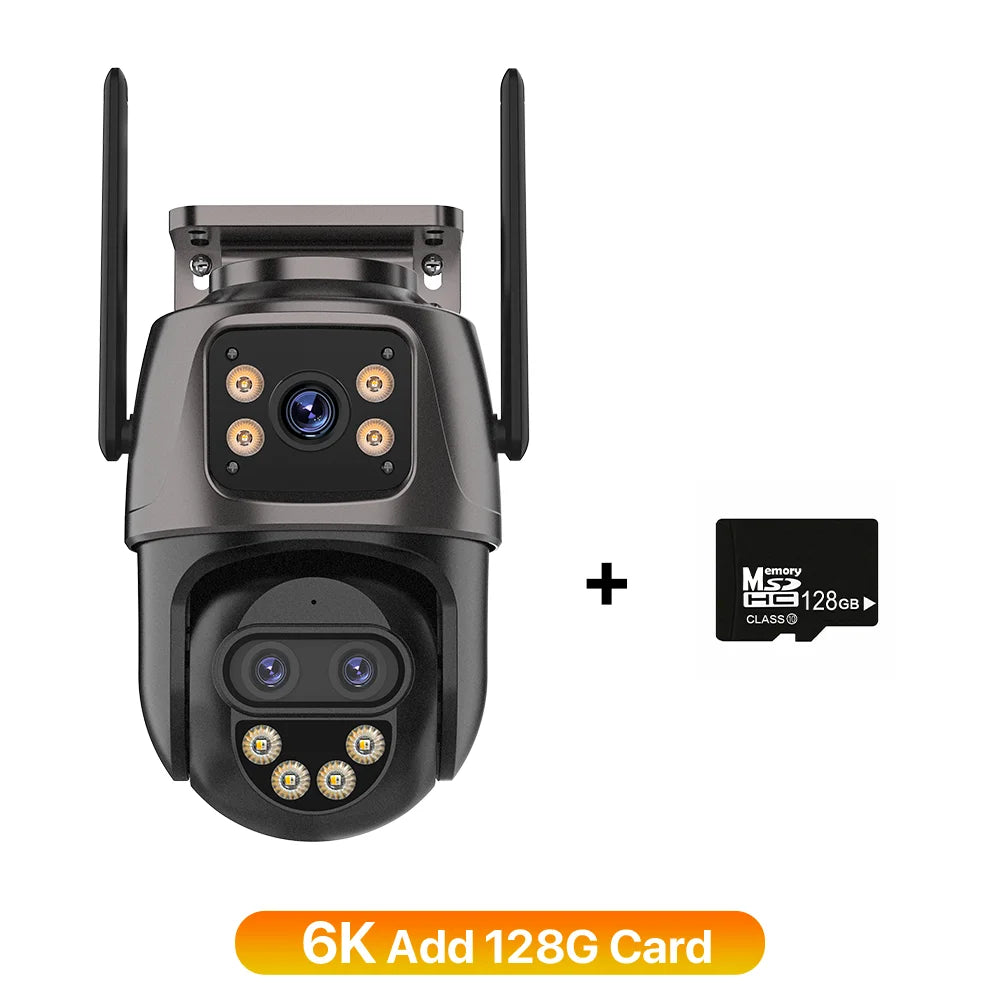 6K 9MP WiFi Outdoor PTZ Security Camera – 8x Zoom & Dual Screen
