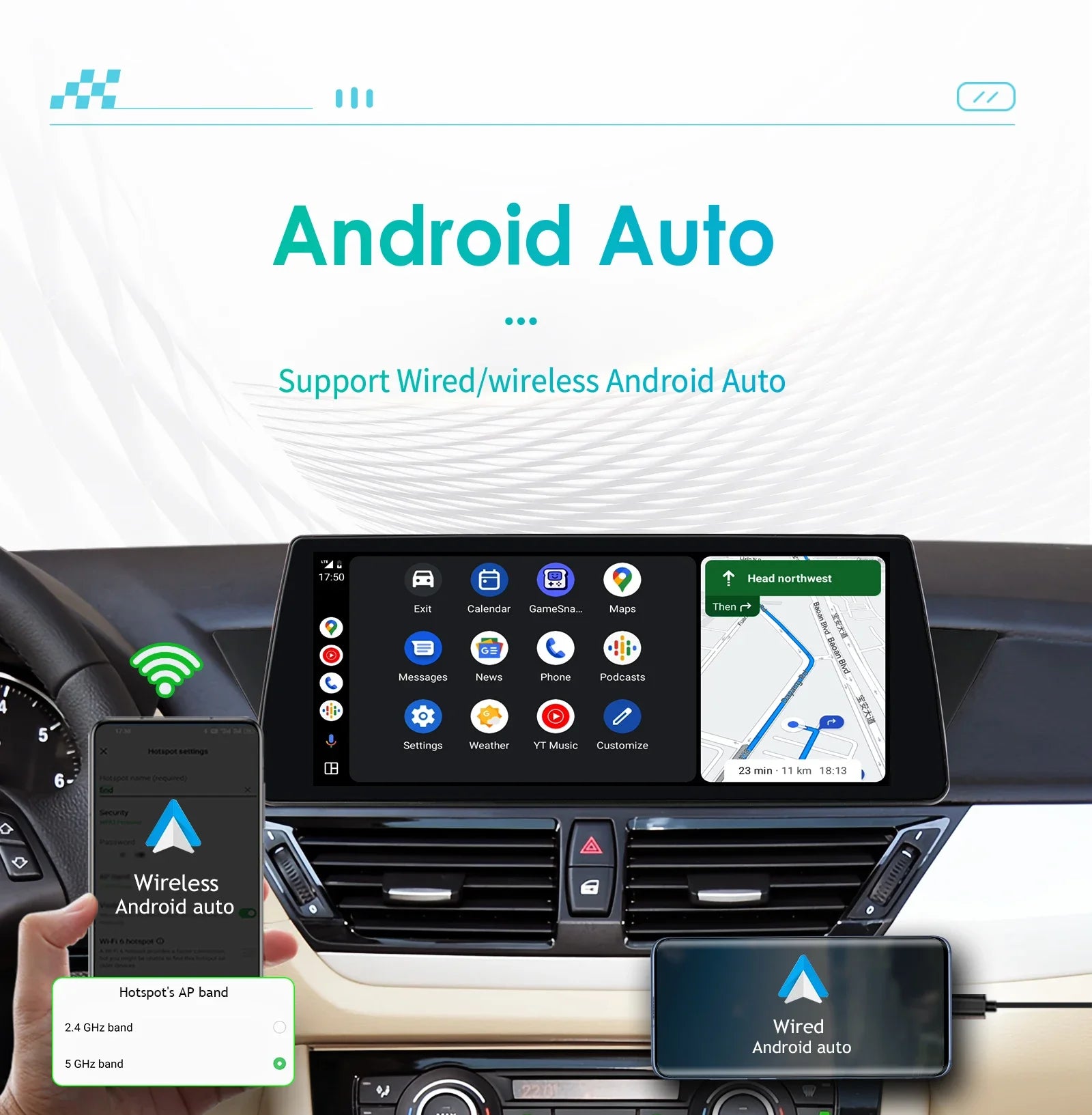 10.25" CarPlay Android 13 Radio for BMW X1 E84/F48