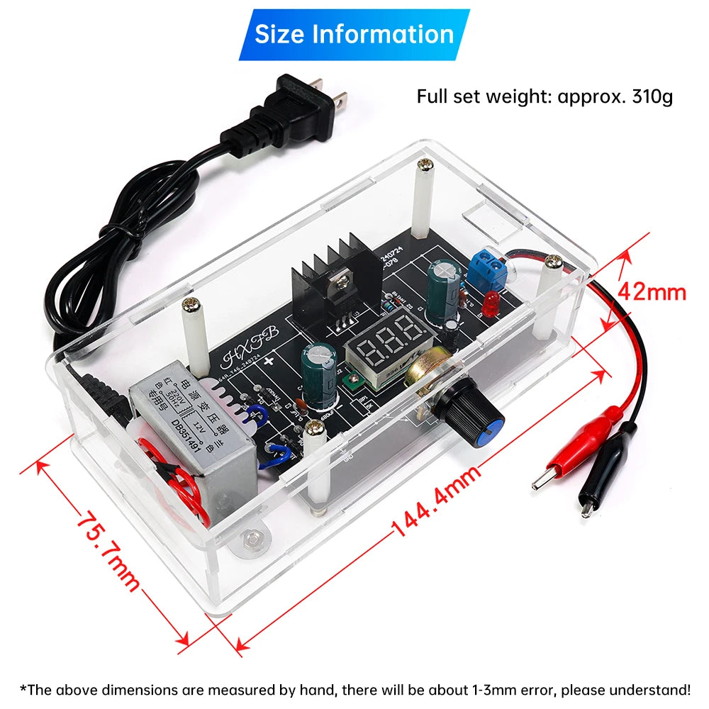LM317 Adjustable Power Supply DIY Kit – DC Regulated Module for Welding Practice