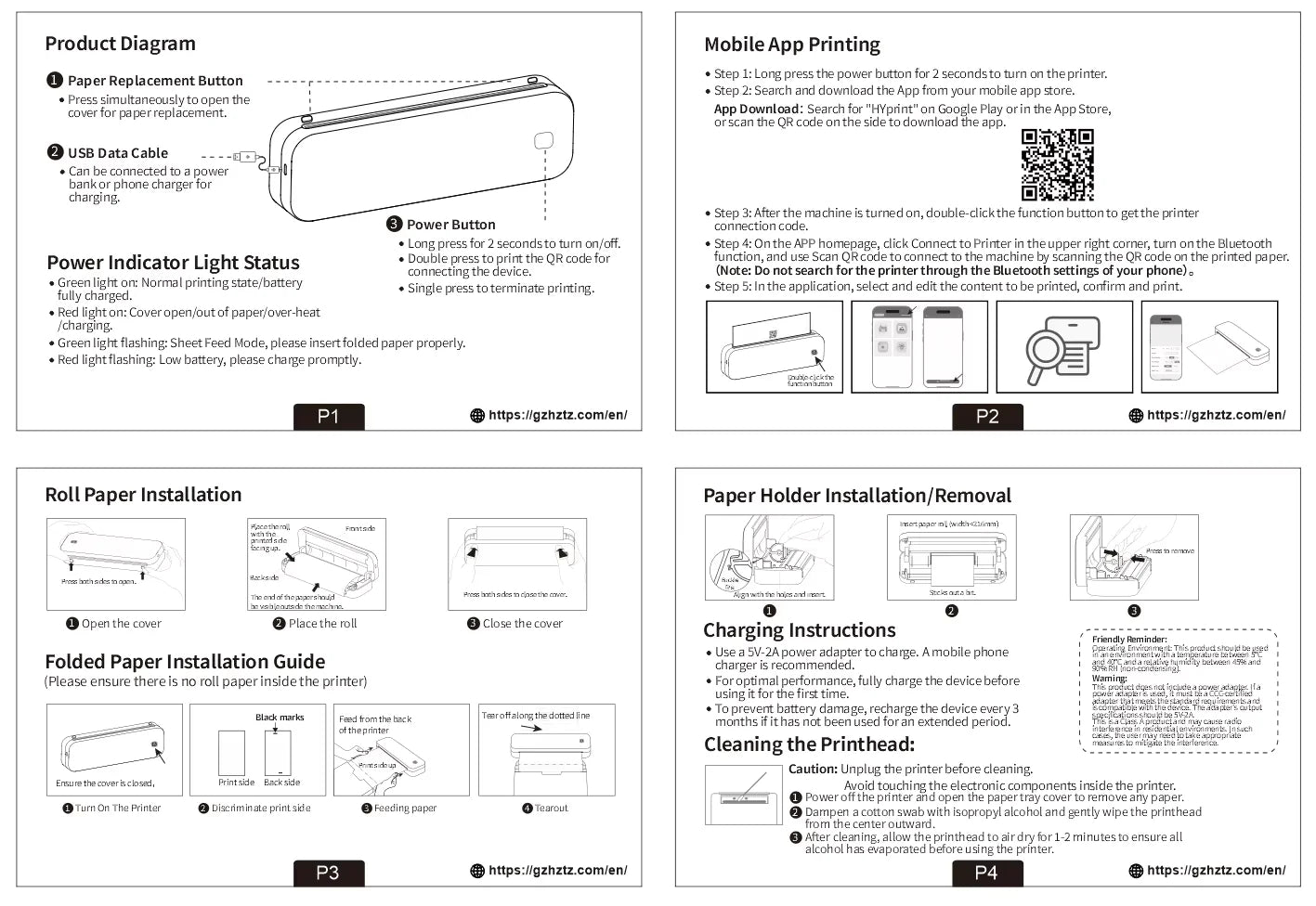 Portable A4 Thermal Printer – Inkless Bluetooth Printing for PDF, Word & Excel Documents