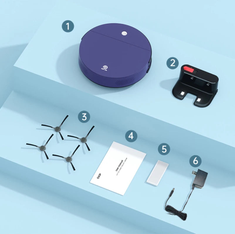 OKP K3 Robot Vacuum – 2000Pa Suction, 120-Min Runtime, 5 Modes