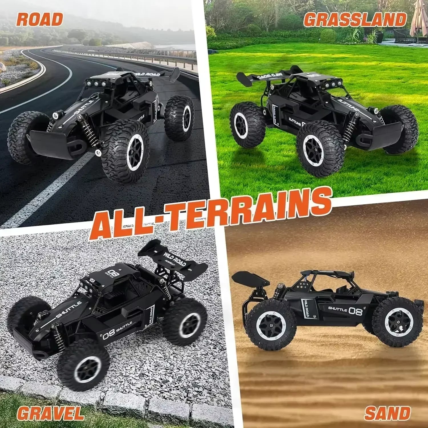 1:16 RC Off-Road Truck – 2WD High-Speed Remote Control Car with LED