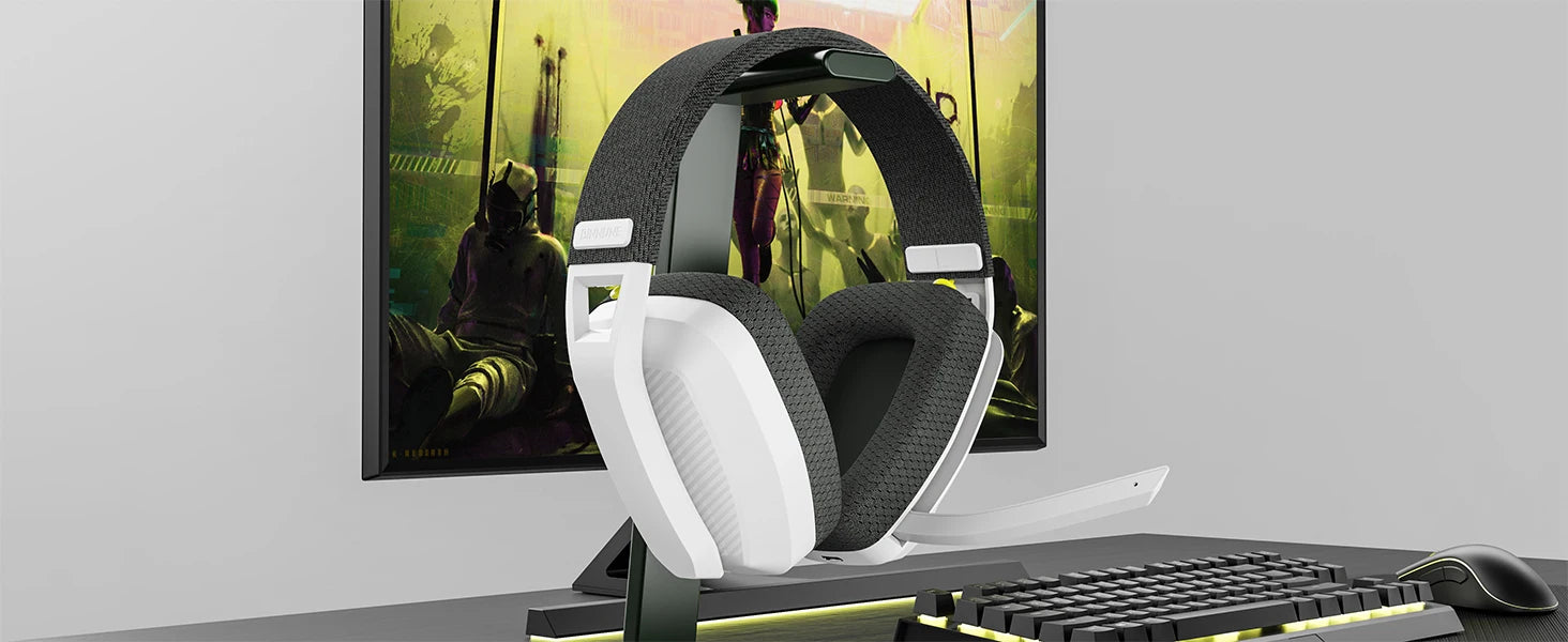 BINNUNE BW06 Wireless Gaming Headset – 2.4GHz & Bluetooth with Mic for PS5, PS4, PC & Mac