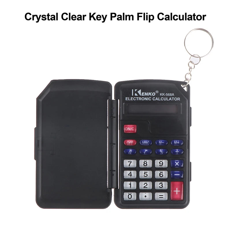 Mini Crystal Clear Clamshell Calculator – Pocket Size