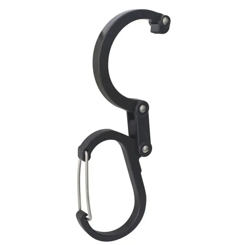 Hybrid Gear Clip Carabiner – Rotating Non-Locking Hook for Camping, Hiking & Travel
