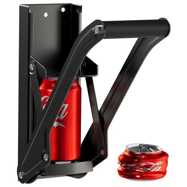 16 oz Wall-Mounted Can Crusher – Heavy Duty Metal Smasher with Bottle Opener