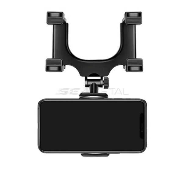 Rearview Mirror Phone Mount – 360° Adjustable Car Holder