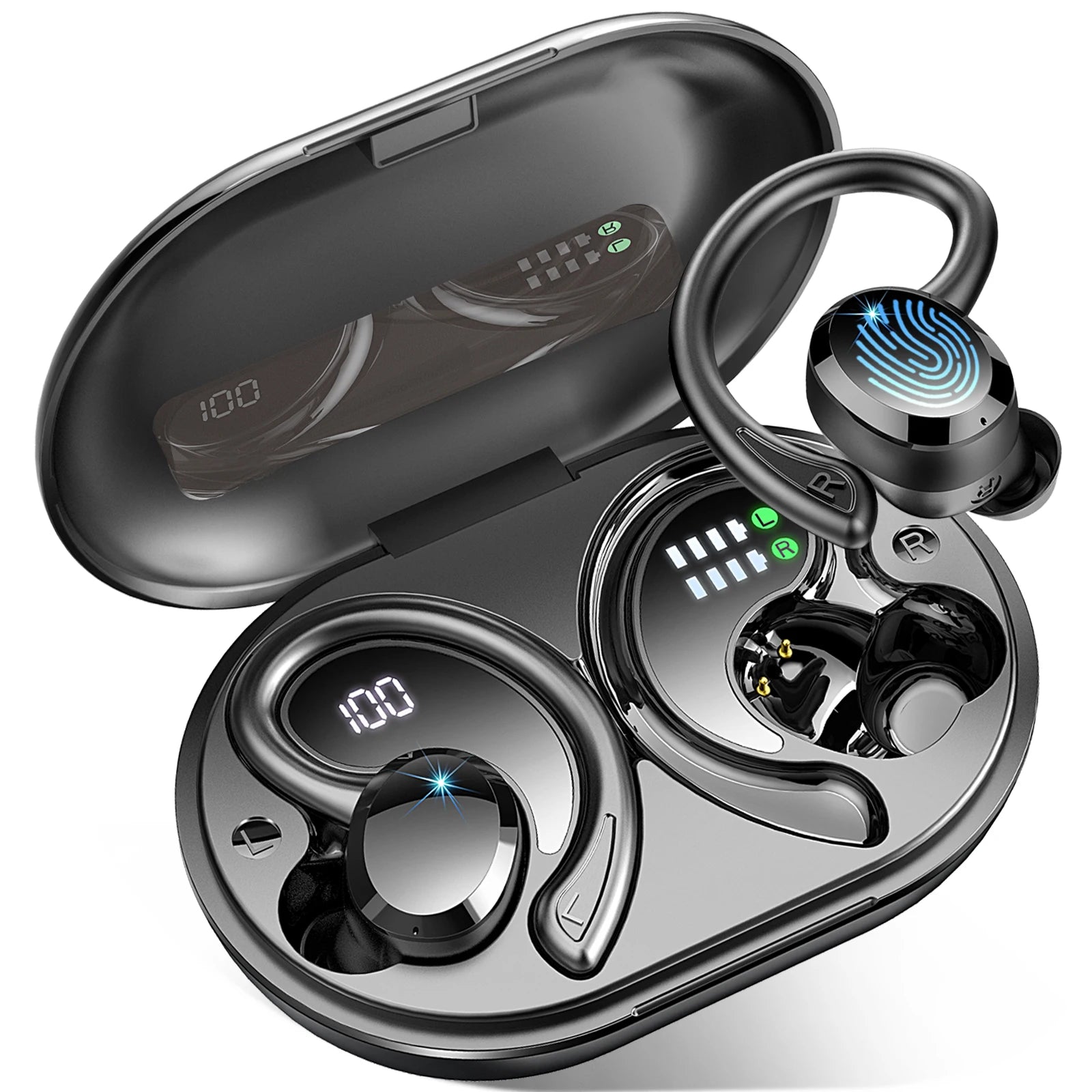 Bluetooth 5.3 Wireless Earbuds – 40H Waterproof Sport