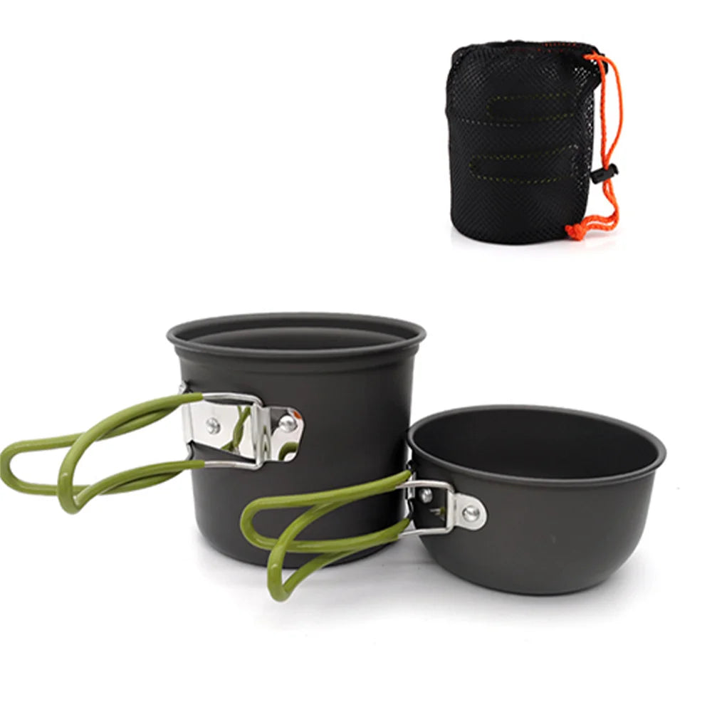 Portable Camping Cookware Set – Outdoor Pots & Tableware for Hiking, Trekking, and Fishing