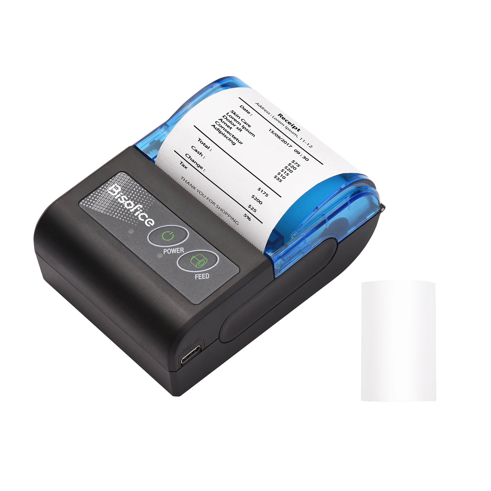 Bisofice Mini Thermal Receipt Printer – Wireless & USB