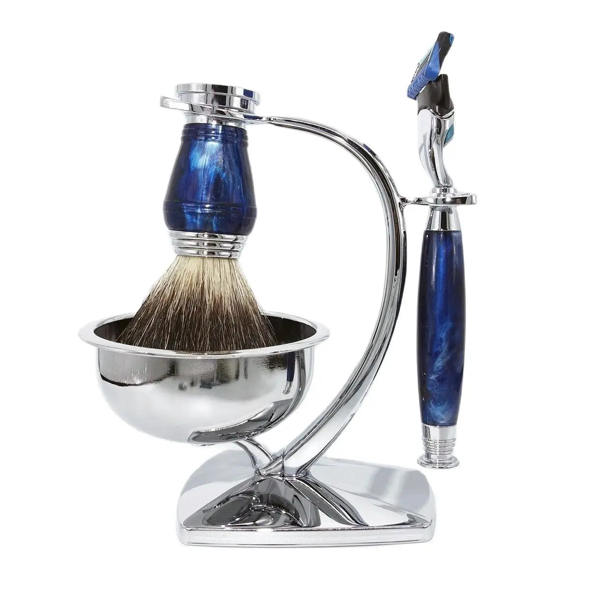 iRAZOR Royalblue 5-Layer Safety Razor – Shaving Kit & Barber Tool Gift for Men