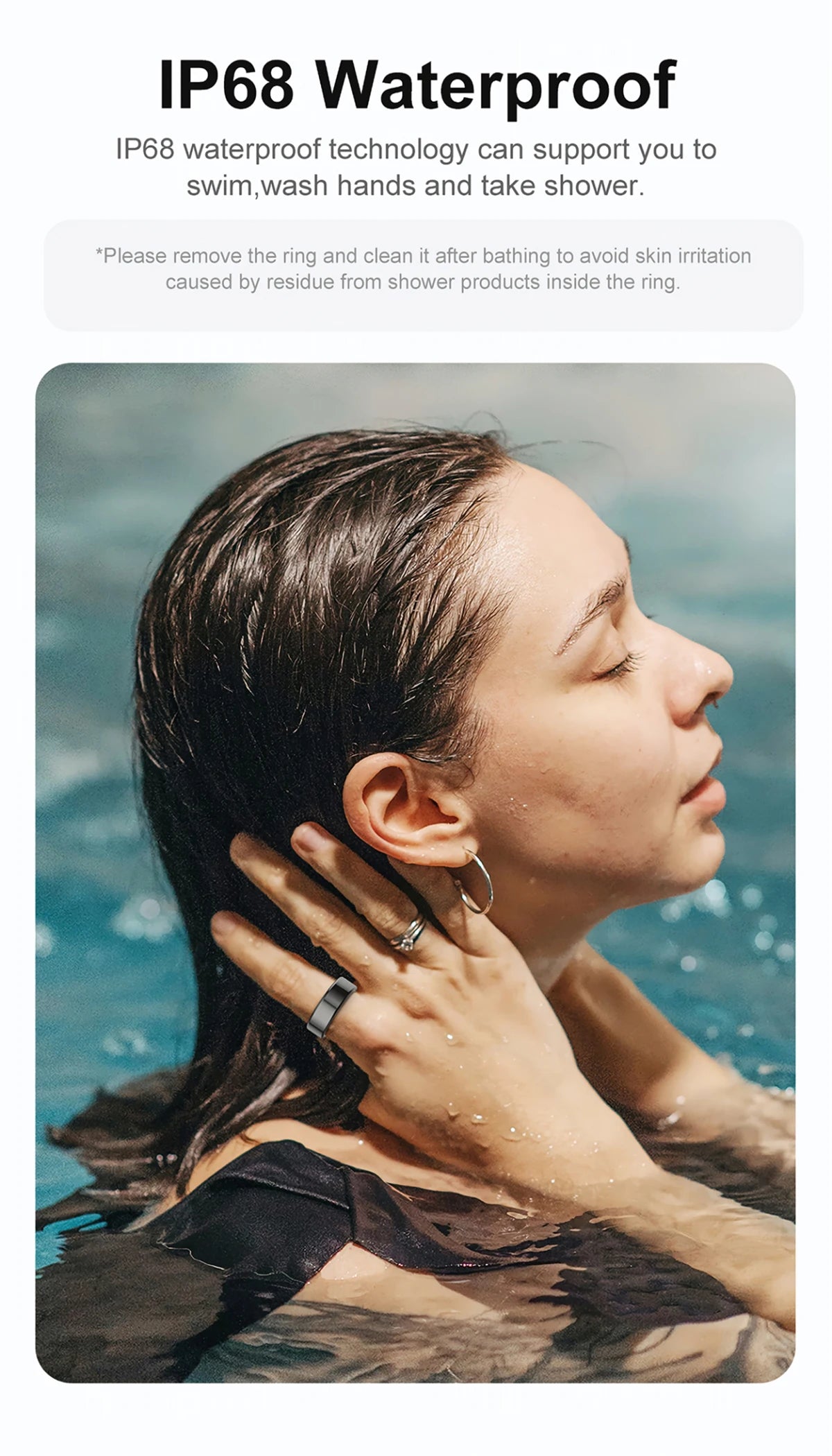 AMZMAX R02 Smart Ring – Fitness Tracker with Multi-Sport Modes, Health Monitoring, IP68 Waterproof Military-Grade Smart Ring