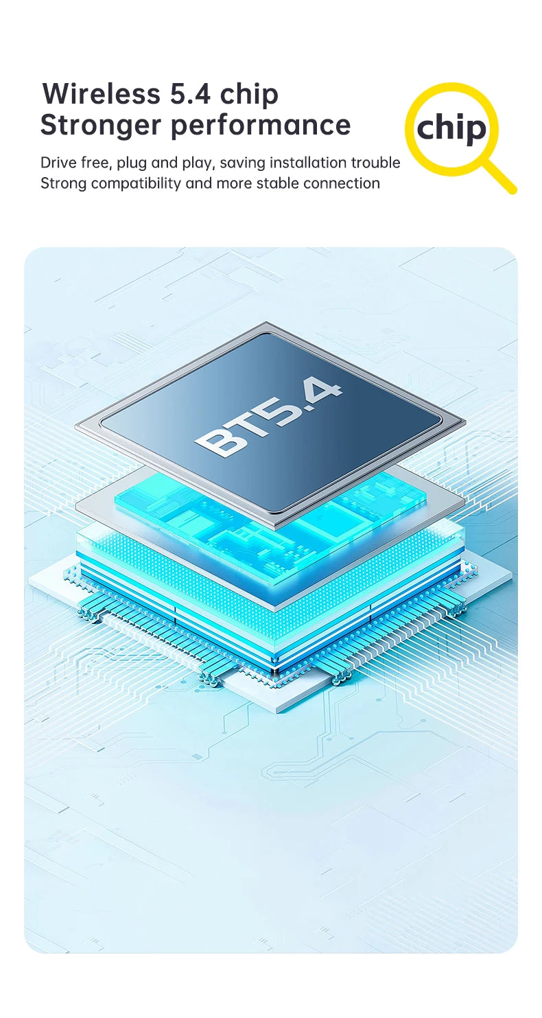 Bluetooth 5.4 AUX Adapter – 3.5mm Receiver & Transmitter with LED Display for Car, TV, Headphones