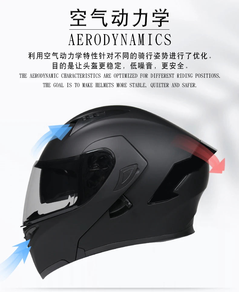 ORZ-991 Modular Flip-Up Motorcycle Helmet: