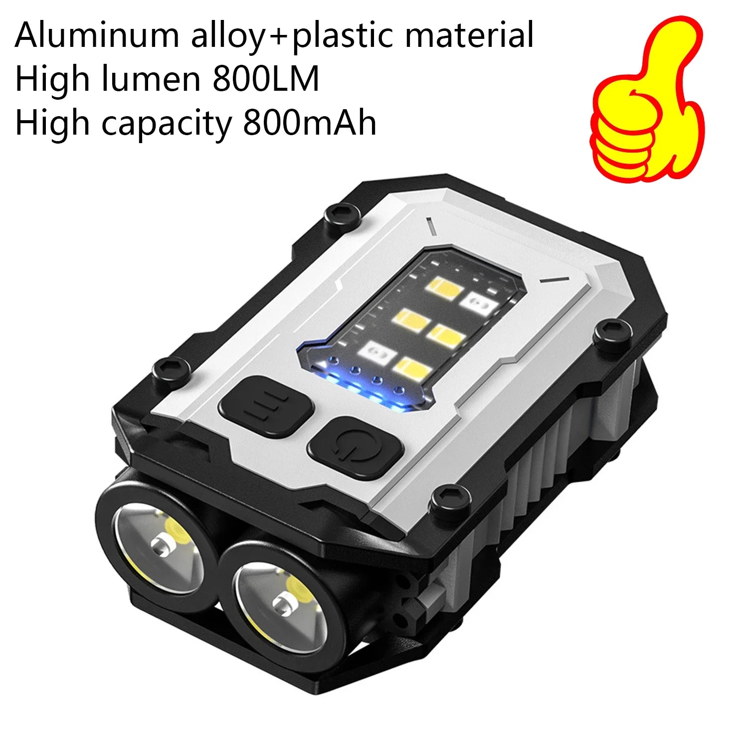 Mini USB Rechargeable LED Flashlight – Magnetic Base & COB Emergency Light