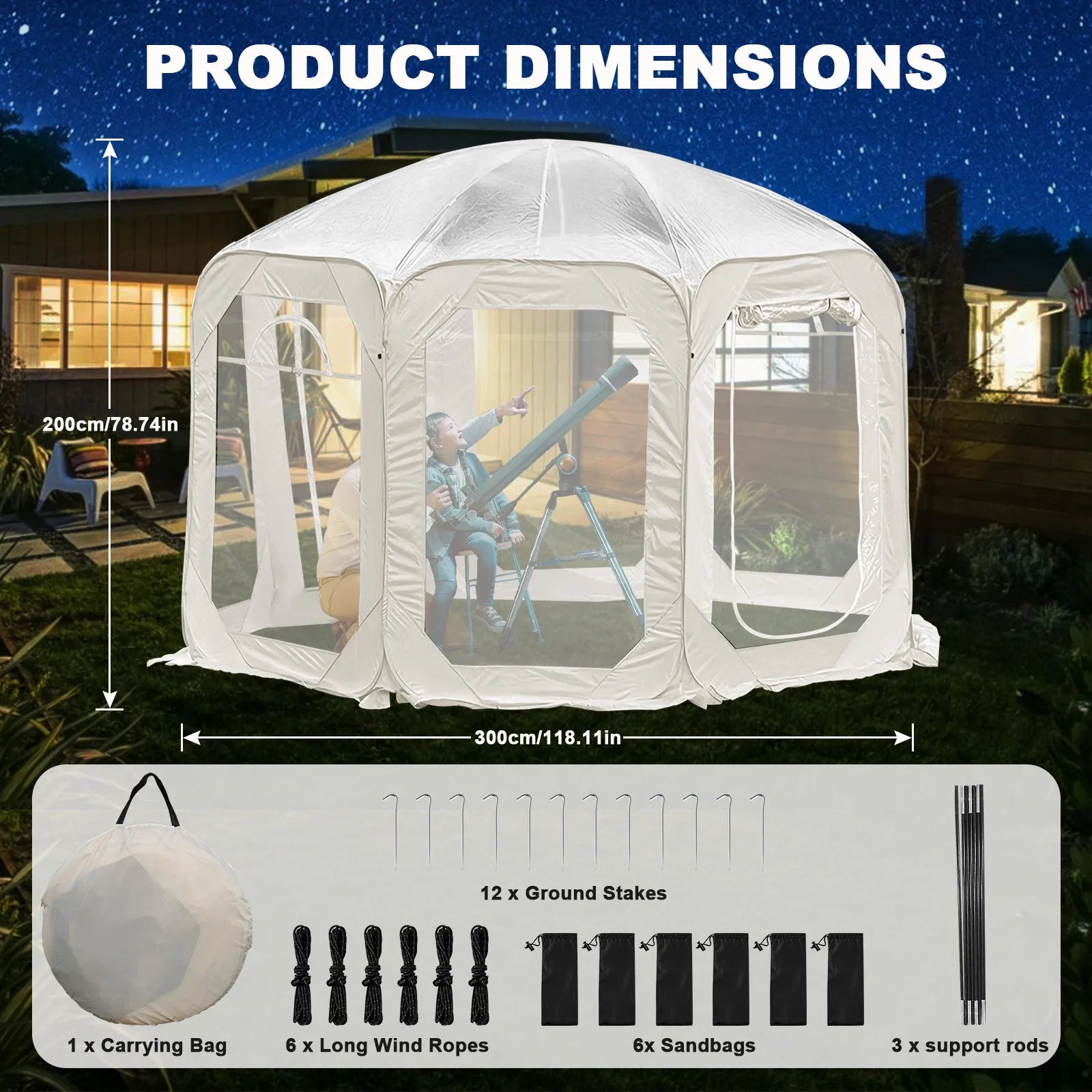 Portable Transparent Outdoor Bubble Tent