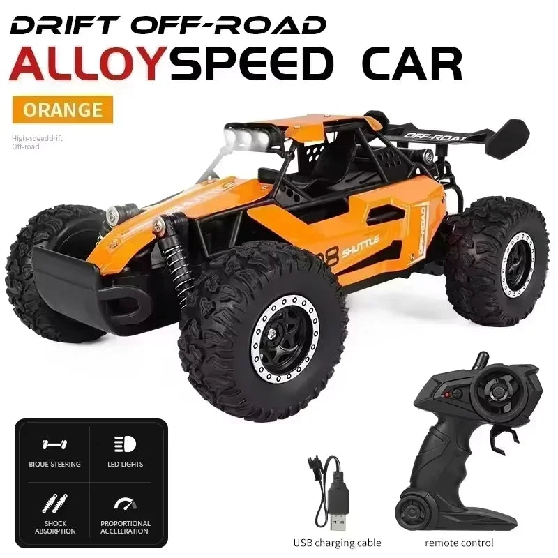 1:16 RC Off-Road Truck – 2WD High-Speed Remote Control Car with LED