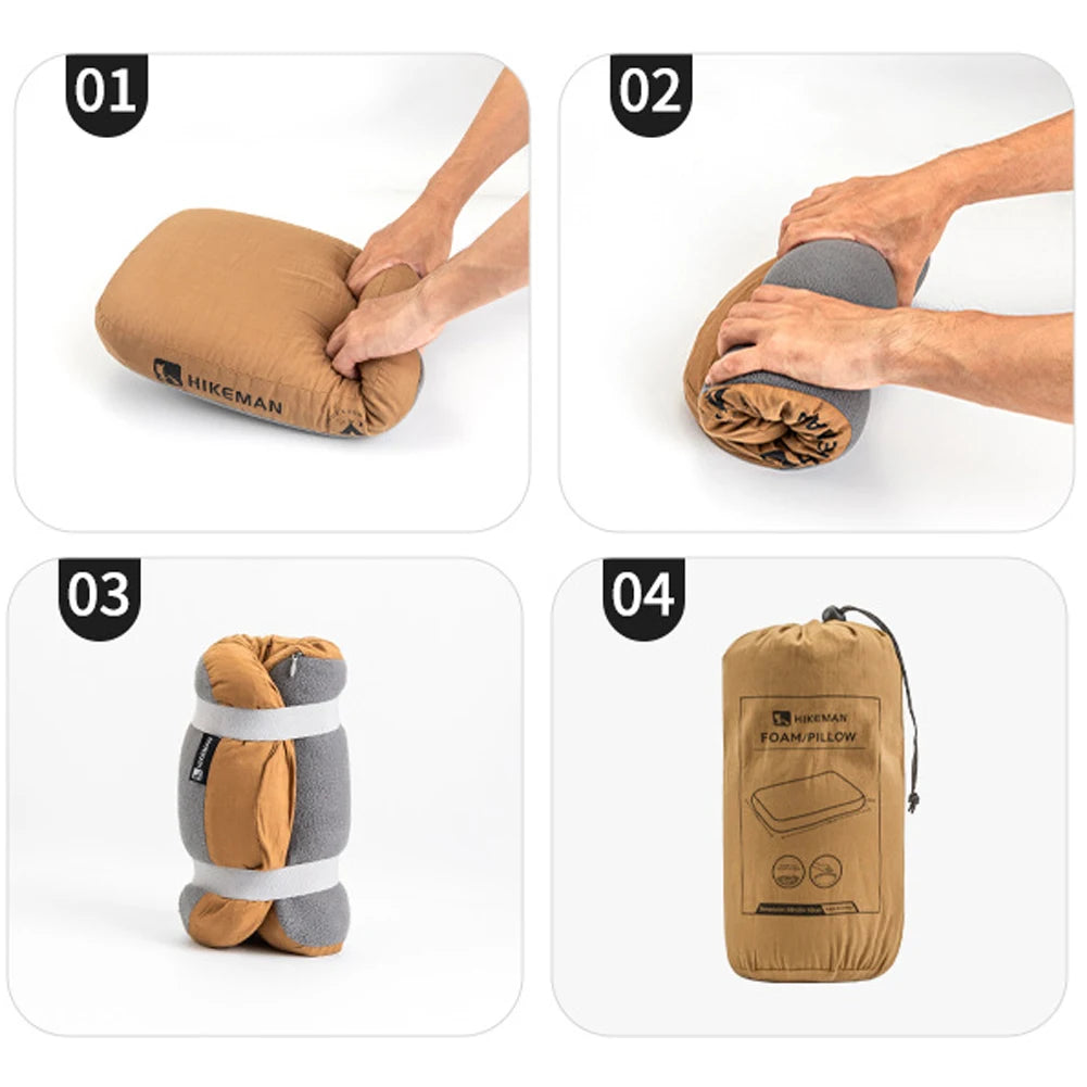 Portable Memory Foam Neck Pillow for Camping & Travel