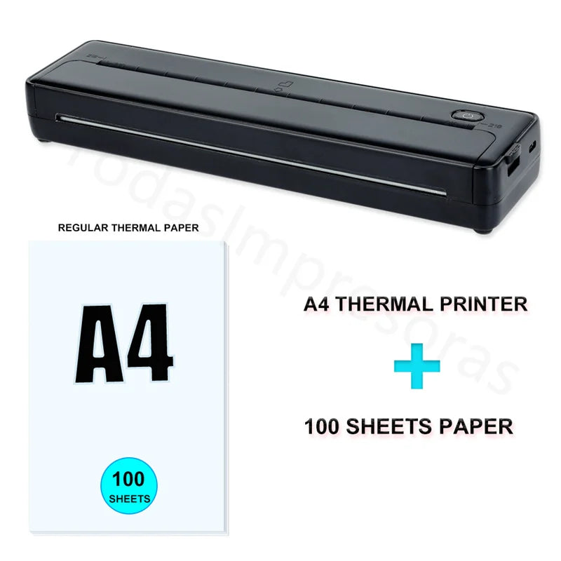 Inkless A4 Thermal Printer – Wireless Document & Photo Maker