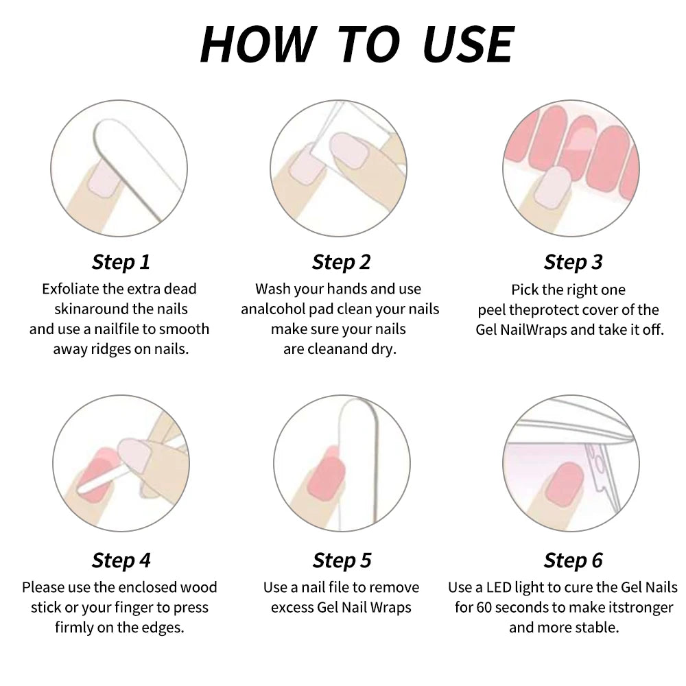 Gilded Gold Press-On Nail Stickers – 16 Self-Adhesive Full Cover Gel Nail Tips