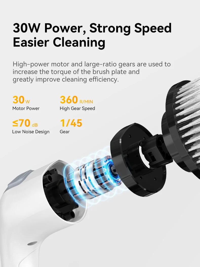 Cordless Electric Spin Scrubber – Handheld Cleaning Brush with 7 Heads for Bathroom & Kitchen